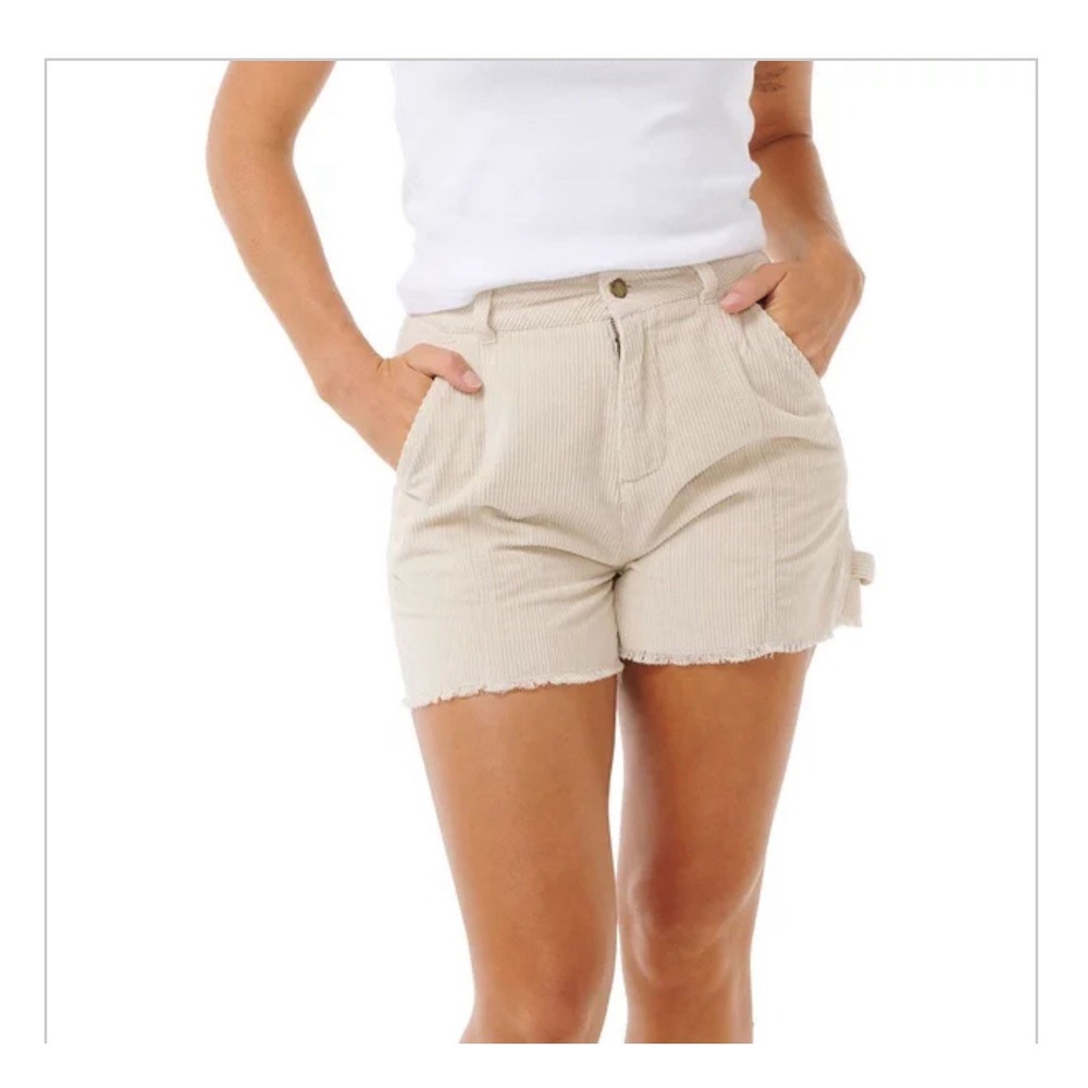 Rip Curl Pacific Dreams Corduroy Shorts Cream NWT Size XS
